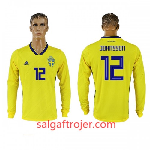 Sverige Fodboldtrøjer Johnsson 12 Hjemmebanesæt VM 2018 Langærmet Sverige Fodboldtrøjer Johnsson 12 Hjemmebanesæt VM 2018 Langærmet